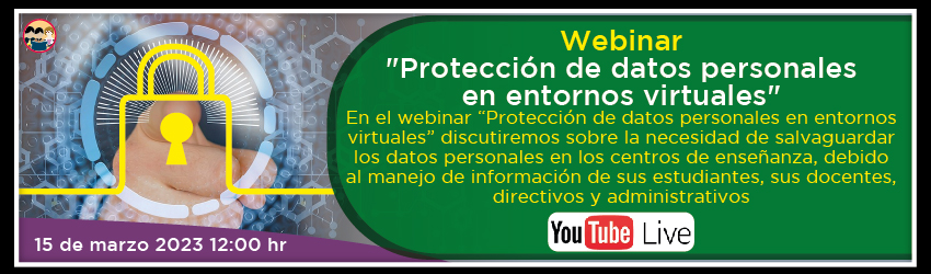 Webinar: 'Protección de datos personales en entornos virtuales'